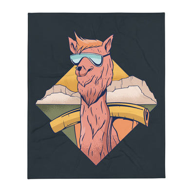 Renerded Cool Llama Throw Blanket