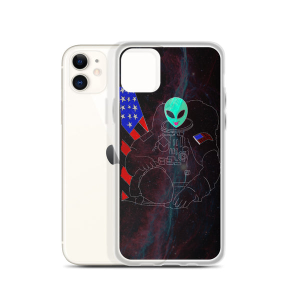 Renerded Space Alien Astronaut iPhone Case