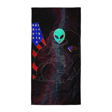 Renerded Space Alien Astronaut Bath Towel