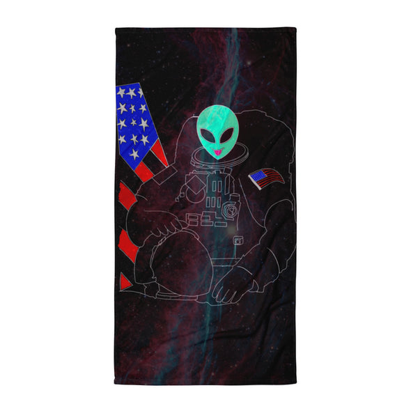 Renerded Space Alien Astronaut Bath Towel