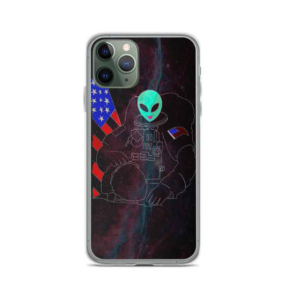 Renerded Space Alien Astronaut iPhone Case