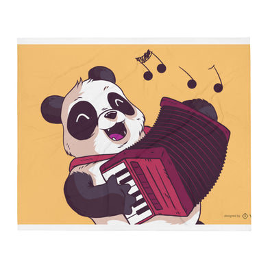 Renerded Pandas Music Throw Blanket