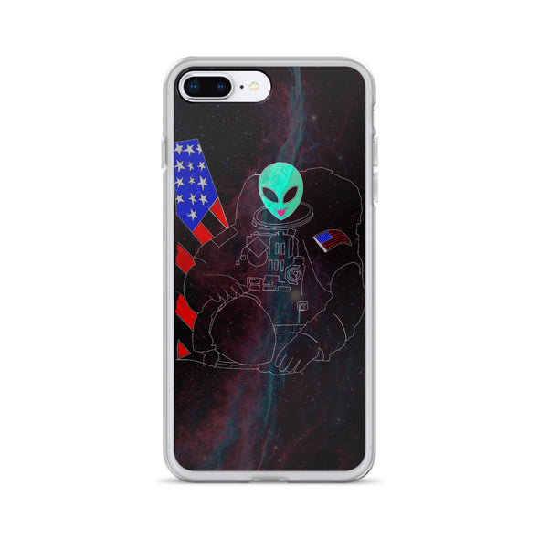 Renerded Space Alien Astronaut iPhone Case