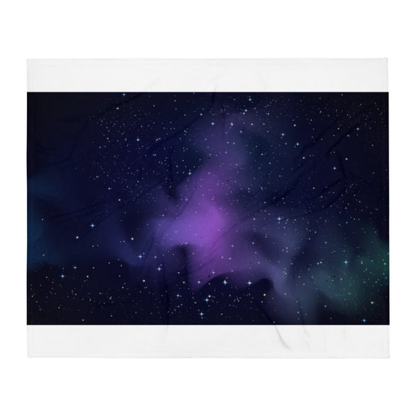 Renerded Deep Purple Space Throw Blanket