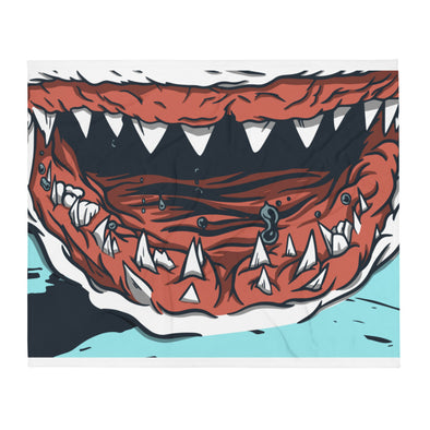 Renerded Shark Teeth Throw Blanket