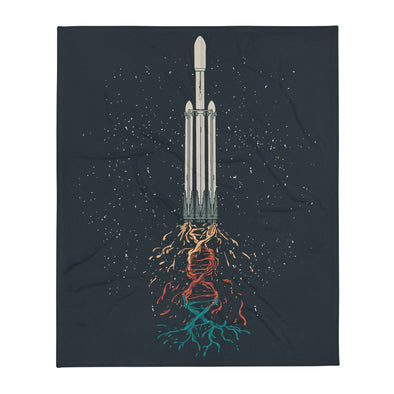 Renerded Space Shuttle Lift Off Throw Blanket