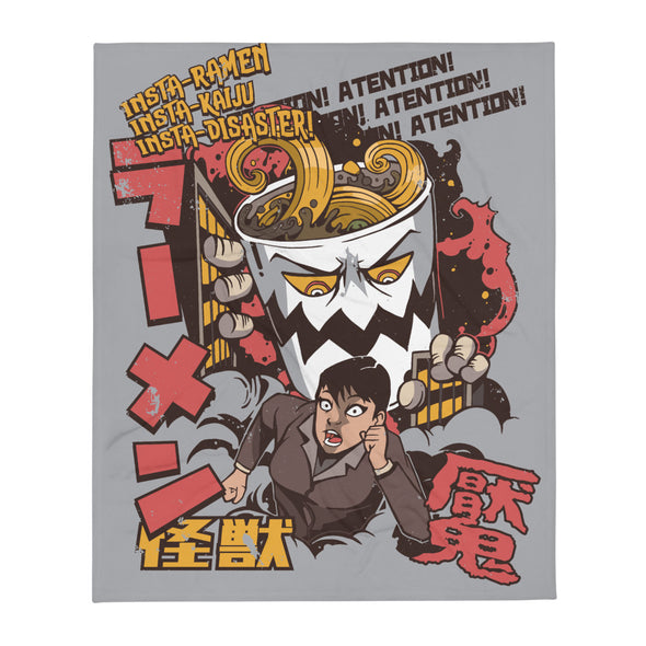 Renerded Anime Ramen Monster Throw Blanket