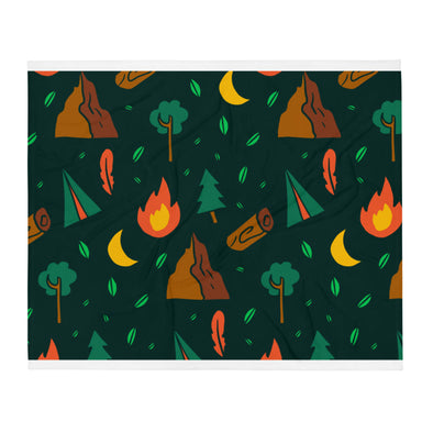 Renerded Campfire Pattern Throw Blanket