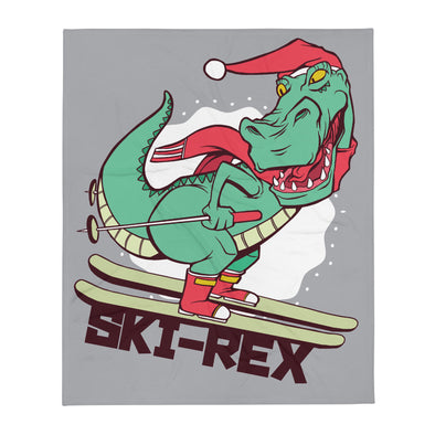 Renerded Sking T-Rex Graphic Throw Blanket