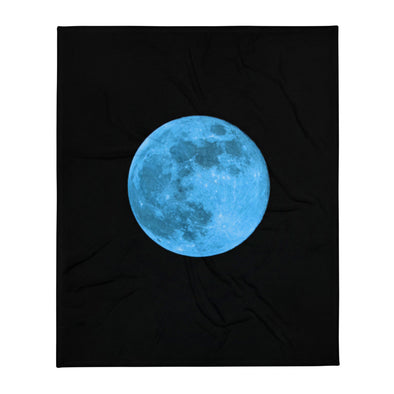 Renerded Blue Moon Night Throw Blanket