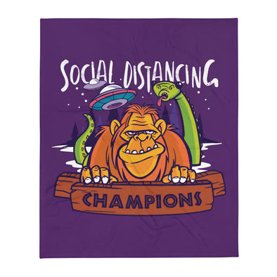 Renerded Cryptic Animal Social Distance Champs Throw Blanket