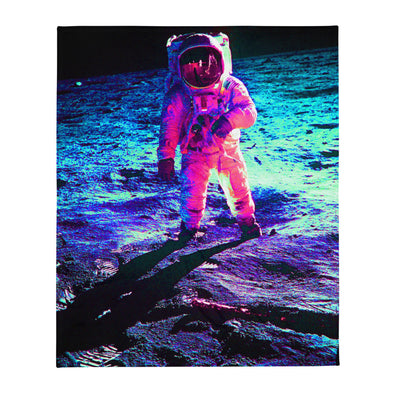 Renerded Neon Spacewalk Astronaut Throw Blanket