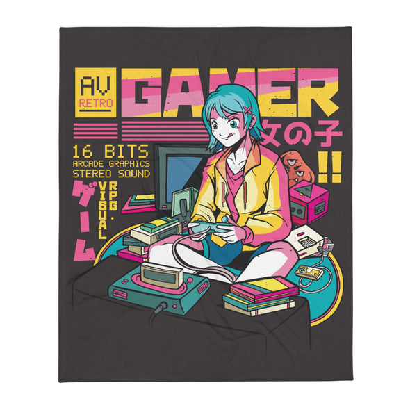 Renerded Gamer Graphic Anime Throw Blanket