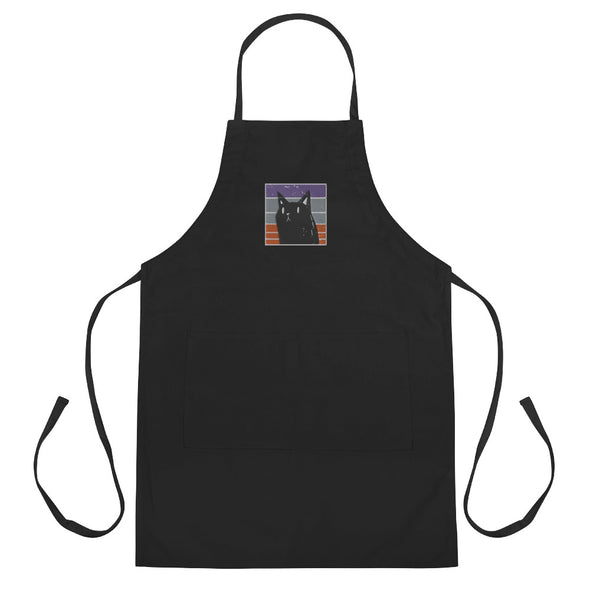 Renerded Kool Kitten Embroidered Apron