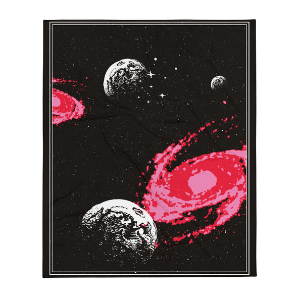 Renerded Galatic Black Hole Throw Blanket