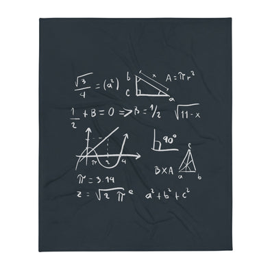 Renerded Math Formula Throw Blankets