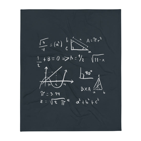 Renerded Math Formula Throw Blankets