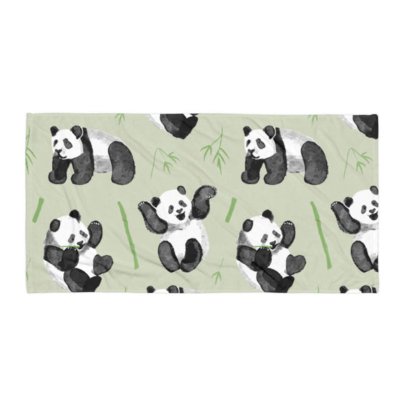 Renerded Panda Pattern Bath Towel