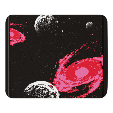 Renerded Planet and Blackholes Galaxy Mouse Pad