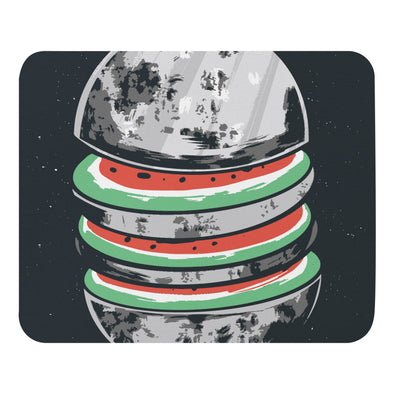 Renerded Splitting Melon Moon Mouse Pad