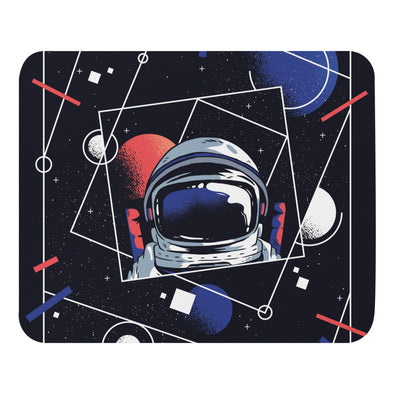 Renerded Geometric Space Astronaut Mouse Pad