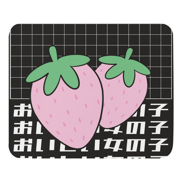 Renerded Anime Grid Strawberries Mouse Pad