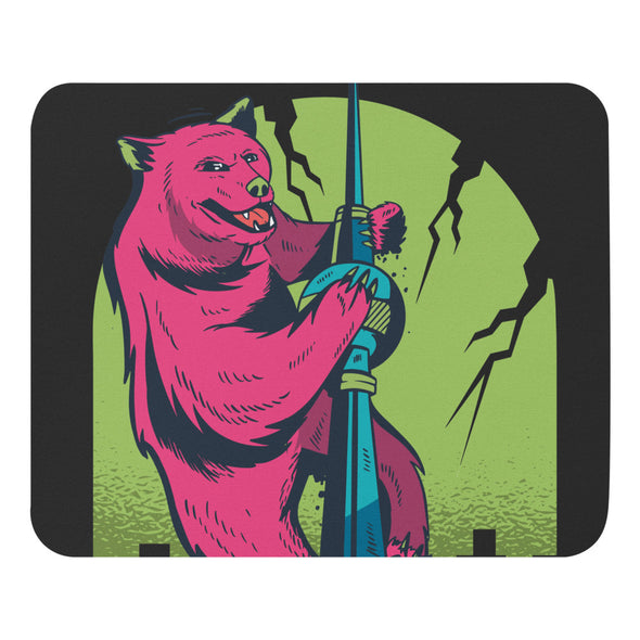 Renerded Bear Tower Mouse Pad