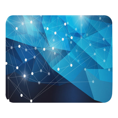 Renerded Blue Geometric Pattern Mouse Pad