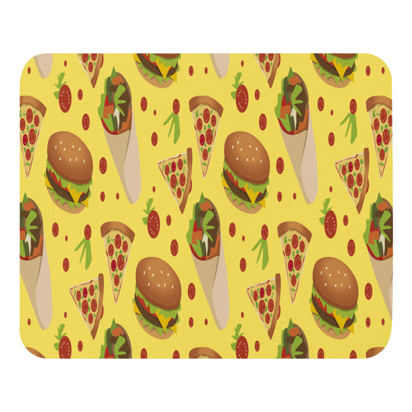 Renerded Burger Wrap Tacos Pattern Mouse Pad