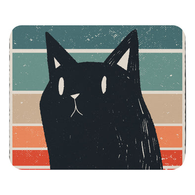 Renerded Cat Question Mouse Pad