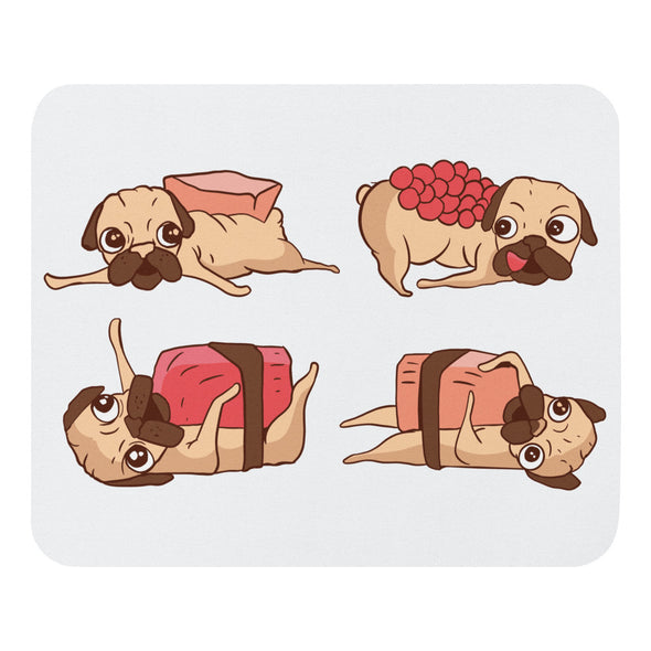 Renerded Sushi Pug Mouse Pad