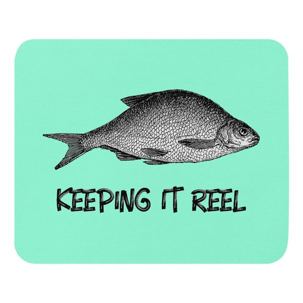 Renerded Reel Fish Talk Mouse Pad