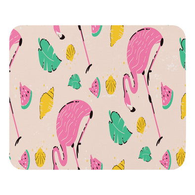 Renerded Pink Flamingo Pattern Mouse Pad