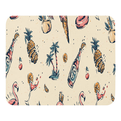 Renerded pattern-summer-vintage-vacation-hawaii-coctails-TP Mouse Pad