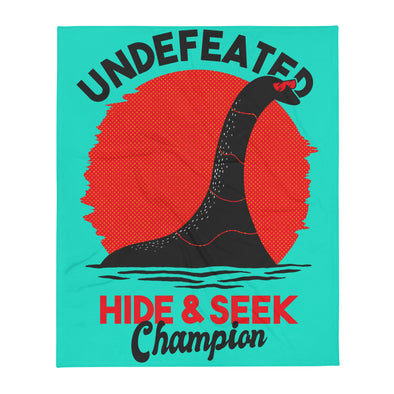 Renerded Loch Ness HIde and Seek Champion Throw Blanket