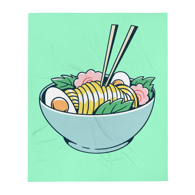 Renerded Sushi and Chop Sticks Graphic Throw Blanket