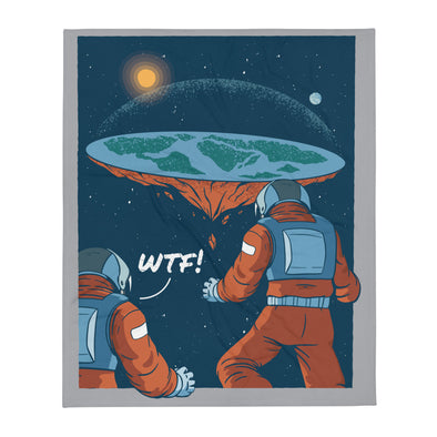 Renerded Astronaut Discoveries Throw Blanket