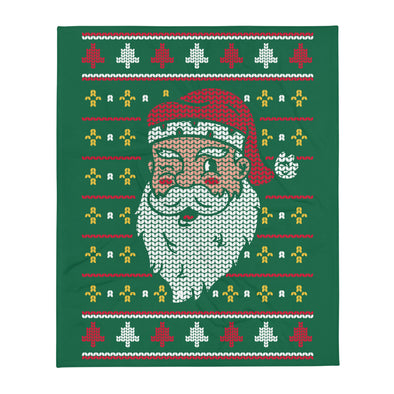 Renerded Bit Santa Pattern Throw Blanket