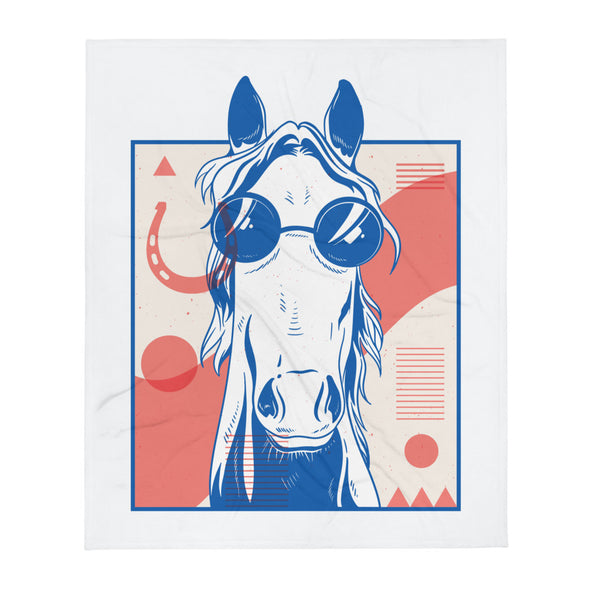 Renerded Cool Horse Throw Blanket