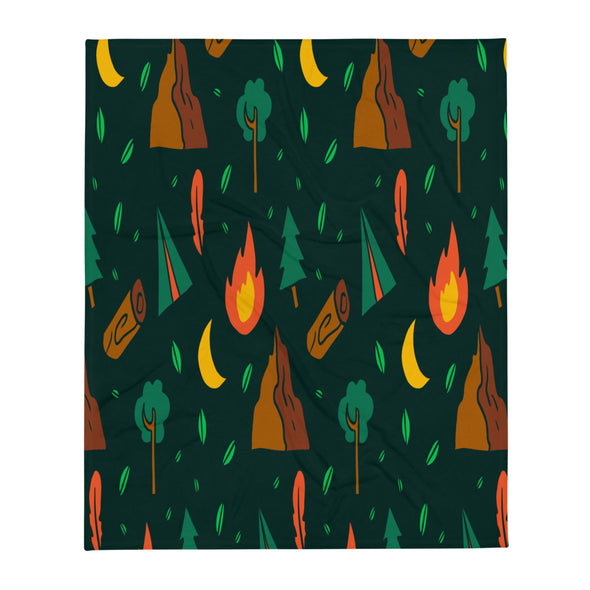 Renerded Campfire Pattern Throw Blanket