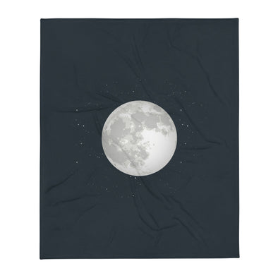 Renerded Clear Night Full Moon Throw Blanket