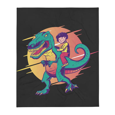 Renerded Dinosaur Throw Blanket