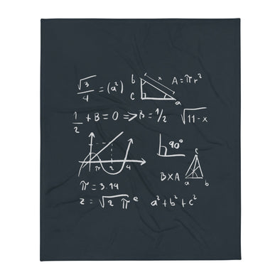 Renerded Math Formulas Throw Blanket