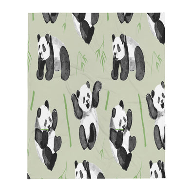 Renerded Panda Pattern Throw Blanket