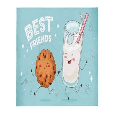 Renerded Milk and Cookie Friends Throw Blanket