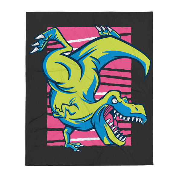 Renerded T Rex Handstand Throw Blanket