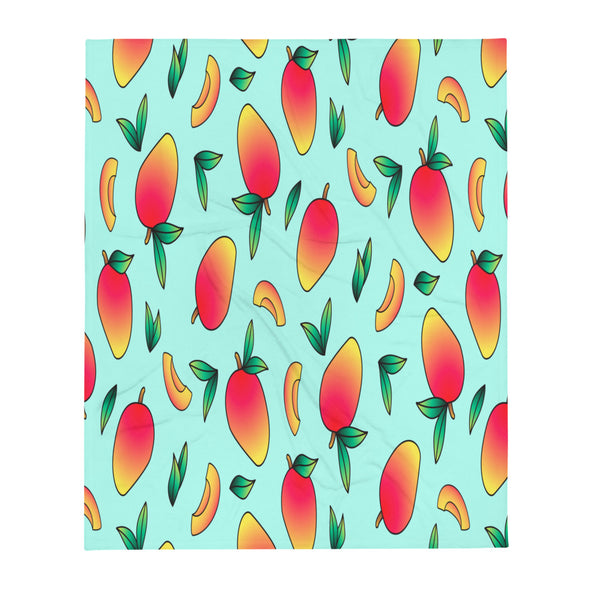 Renerded Bright Mango Pattern Throw Blanket