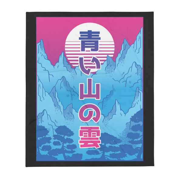 Renerded Anime Mountains Throw Blanket