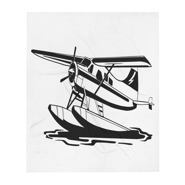 Renerded Airplane Watercraft Throw Blanket