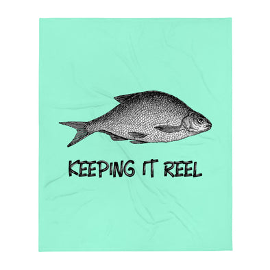 Renerded Reel Fish Talk Throw Blanket